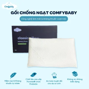 Gối sơ sinh sợi tre chống ngạt Comfybaby