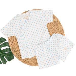 Bộ quần áo cotton tay ngắn họa tiết Ngôi Sao