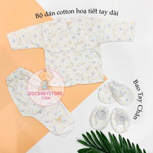BỘ ÁO DÁN COTTON HỌA TIẾT HƯƠU