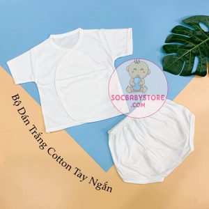 BỘ DÁN TRẮNG COTTON TAY NGẮN
