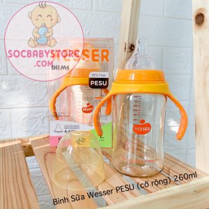 Bình sữa Wesser PESU (cổ rộng) 260ml