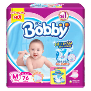Tã Dán Bobby Size M 72 miếng (6-10kg)