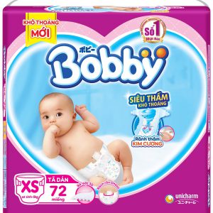 Tã Dán Bobby Size XS 72 miếng (cho bé <5kg)