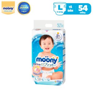 Bỉm – Tã dán Moony size L 54 miếng