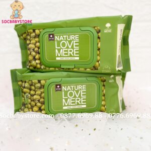 Khăn giấy ướt Nature Love Mere chiết xuất đậu xanh có nắp