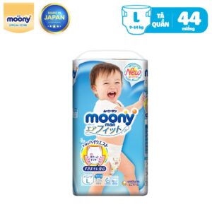 Bỉm – Tã quần Moony bé trai size L 44 miếng