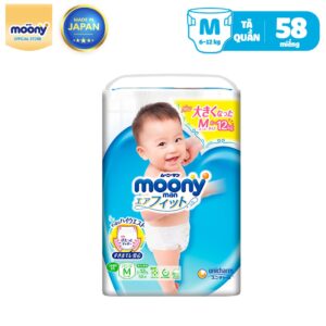 Bỉm – Tã quần Moony size M 58 miếng