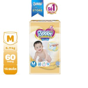 Tã Quần Bobby Extra Soft Dry Size M 60 miếng
