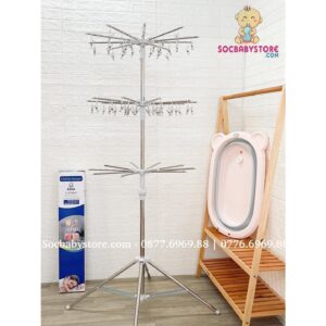 Cây phơi inox 3 tầng 60 kẹp