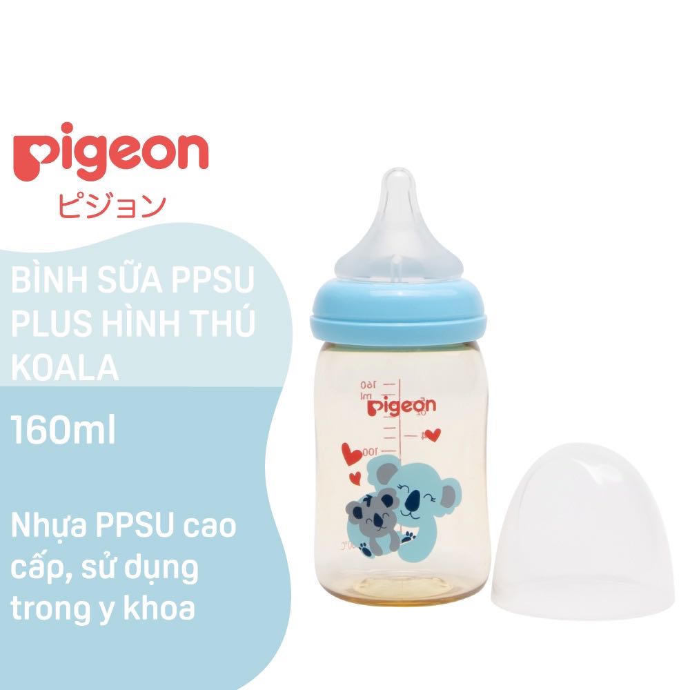 Bình sữa Pigeon PPSU Plus hình thú Koala 160ml