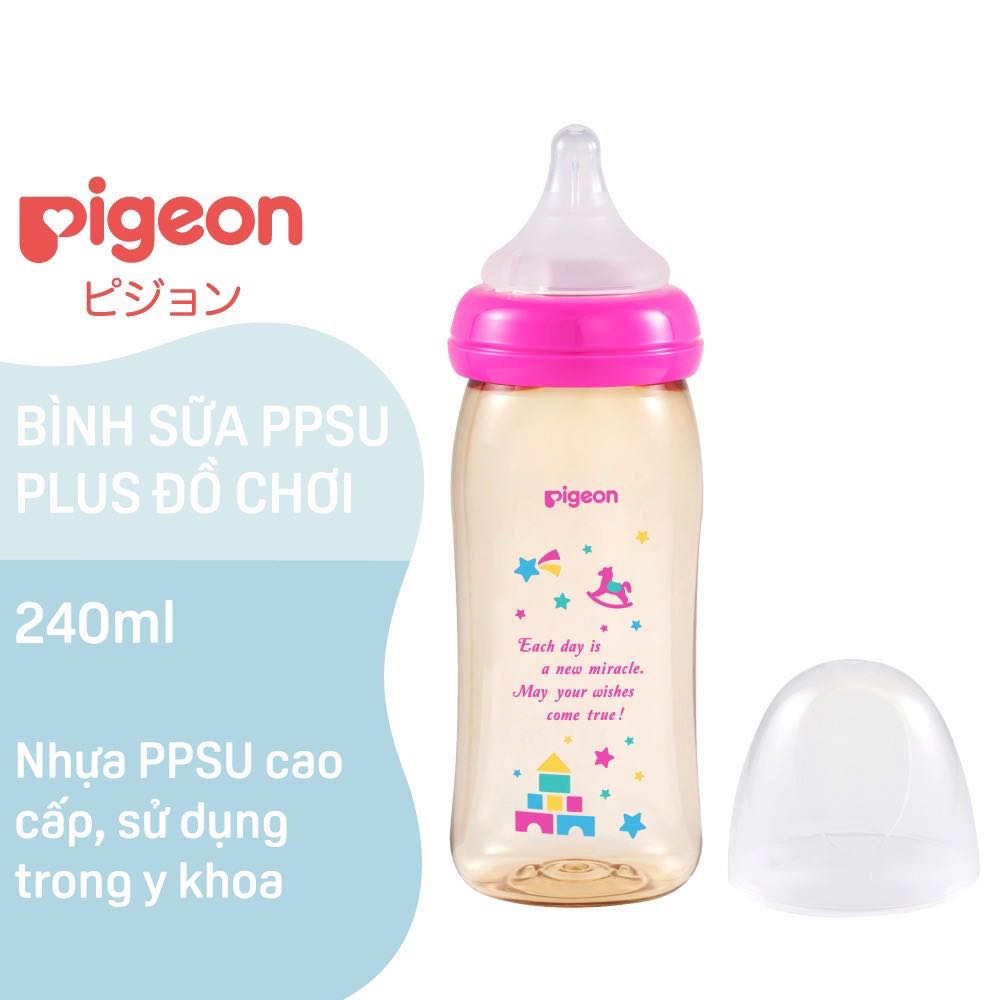 Bình sữa Pigeon PPSU Plus Hình đồ chơi 240ml