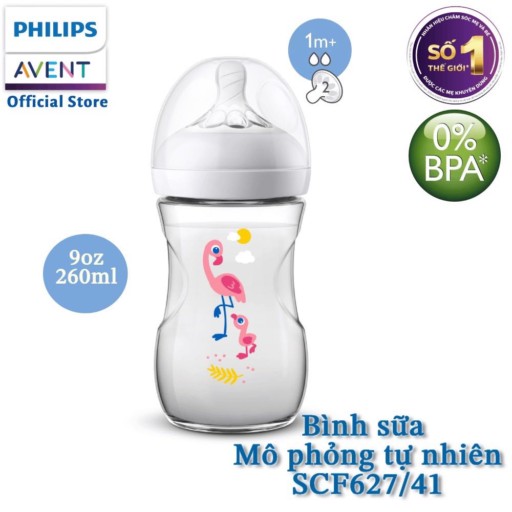 Bình sữa Philips Avent Natural Họa Tiết 260ml