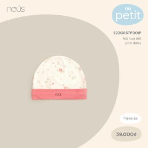 Nón sơ sinh Nous Pink daisy