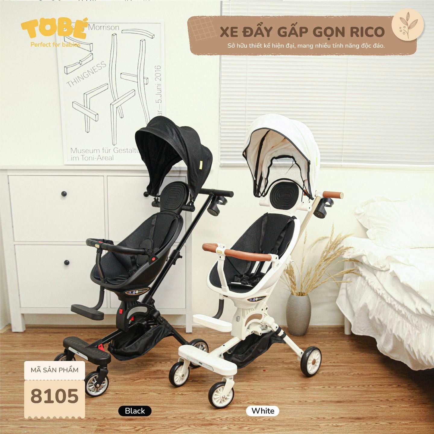 Xe đẩy gấp gọn ToBé Rico