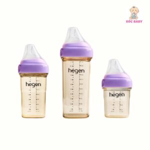 Bình sữa Hegen PPSU 150ml, 240ml, 330ml – Cổ Màu Purple