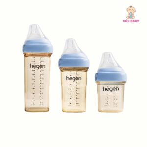 Bình sữa Hegen PPSU 150ml, 240ml, 330ml – Cổ Màu Blue