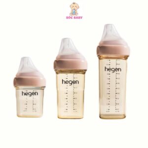 Bình sữa Hegen PPSU 150ml, 240ml, 330ml – Cổ Màu Pink