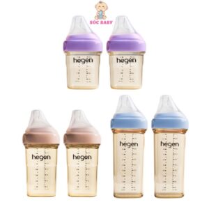 Bộ 2 bình sữa Hegen PPSU cổ màu 150ml, 240ml, 330ml