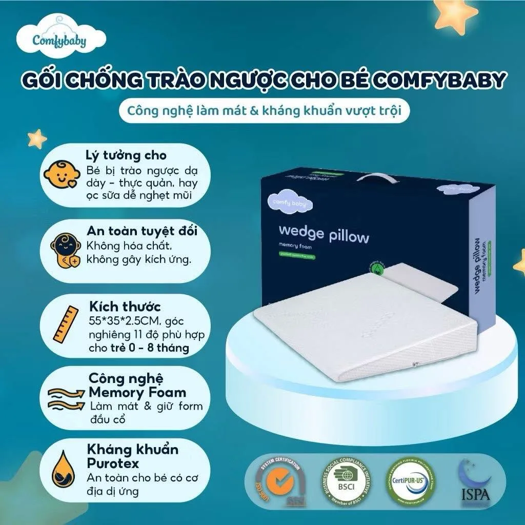 Gối chống trào ngược cho bé Comfybaby Gối chống trào ngược cho bé Comfybaby